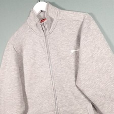 SLAZENGER Sweatshirt Mens Small Grey Full Zip Long Sleeve Top Jacket Jumper