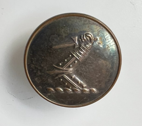 Silver plated livery button - plated,
