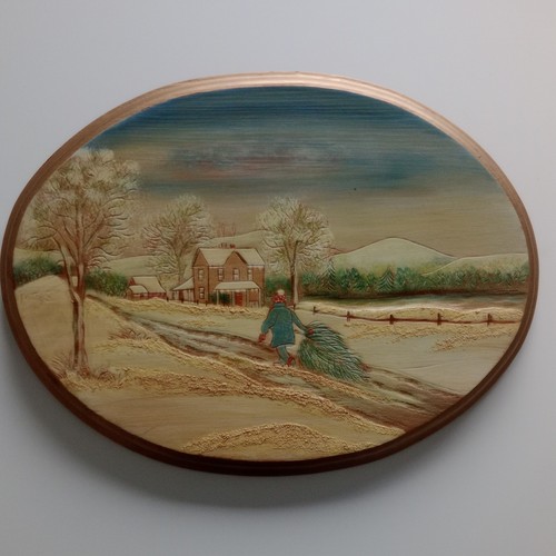 Vintage hand painted carved - hand,