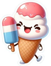 Colour Cute Ice Cream Wall Art