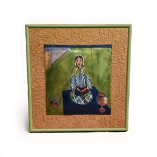 Enamel on Copper Art by D Melot Inspired by Henri Matisse 2003 Framed in Limoges