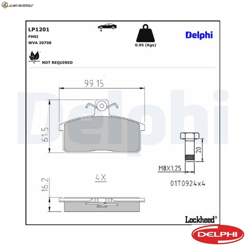 Brake pad set disc - set,