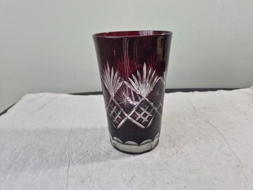 Vtg bohemian ruby - vtg., cut