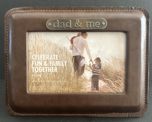 Brown faux leather picture - brown,