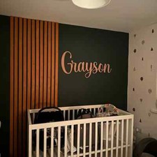 Personalised Wooden Name Large Wall Sign Room Décor Nursery Plaque Word Coloured