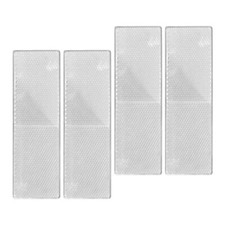 4PCS Self-Adhesive Rectangular Gate Post Reflectors for Trailer Truck Silver