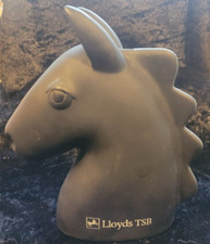 Lloyds TSB Money Box In The Shape Of A Horses Head. Black. pre owned collectible