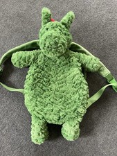 Dinosaur Toy Rucksack Backpack Green Adjustable Straps New No Tag