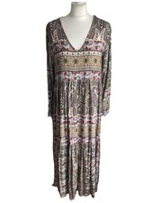 New Luella Boho Tiered Maxi Dress 8-14