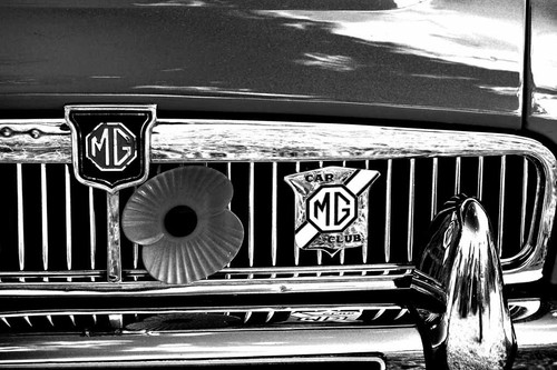 Classic sports car front - mg,