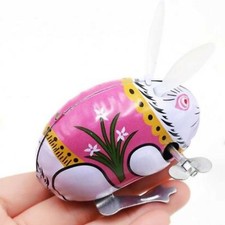 Wind Up Jumping Rabbit Tin Toy