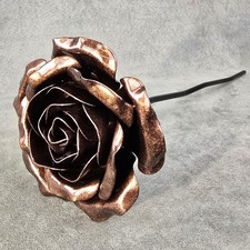 Handcrafted Steel Rose Copper Bronze – 7th/8th Anniversary Gift