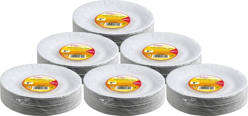 White paper plates - white, or