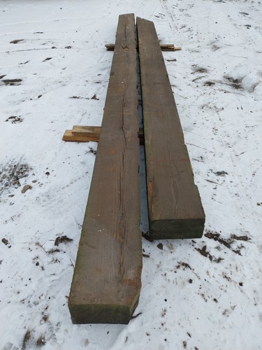 Reclaimed pitch pine beams - pine,