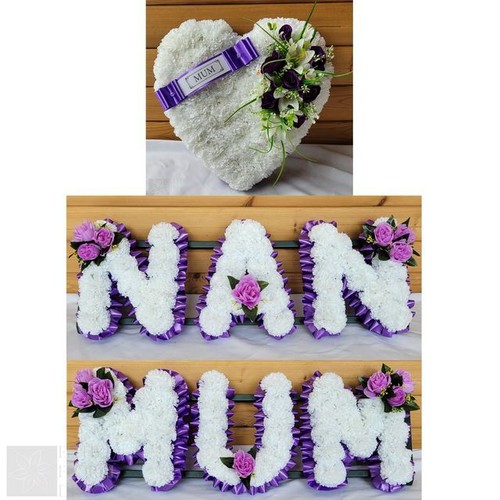 Funeral flowers mum nan heart - flowers,