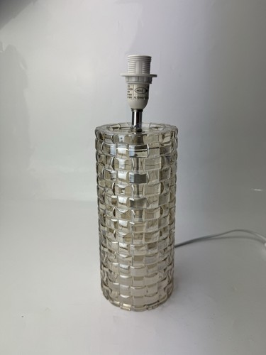 Clear pressed glass table lamp - pressed,