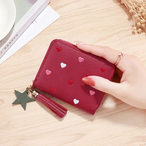 Girl tassel zipper coin purse - zipper,
