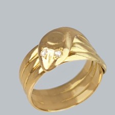 Antique Snake Ring 18ct Gold