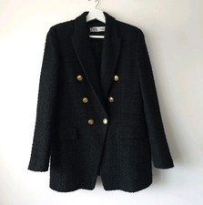 Zara black textured tweed - zara,