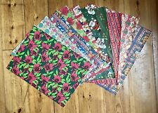 LIMITED STOCK LEFT 10x Vintage Retro Christmas Wrapping Paper Festive Unused