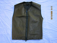 Protective Combat Jerkin, Size 170/96, Olive Leather Vest Royal Artillery