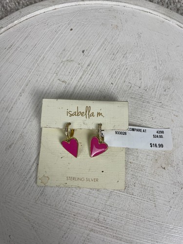 Isabella heart dangling drop - heart,