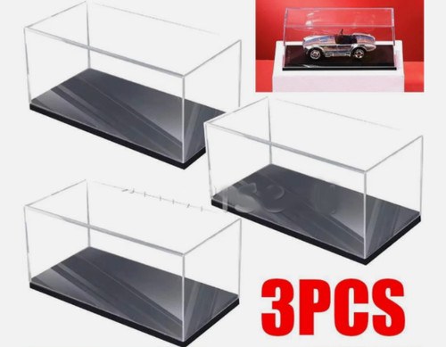 3pcs clear acrylic display box - clear,