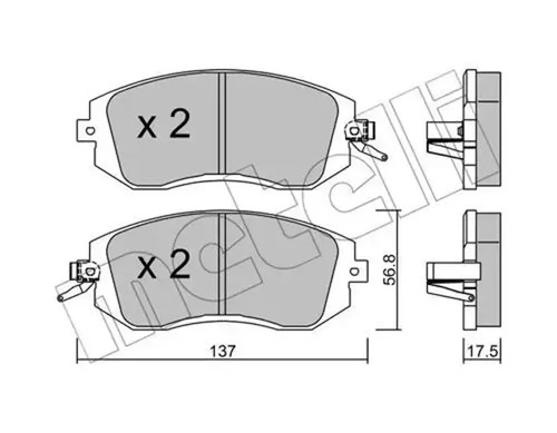 Brake pads 0500 metelli - pads,