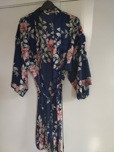 Blue floral kimono style - floral,