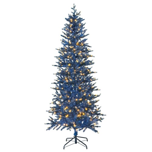 Pre lit blue christmas tree - christmas,