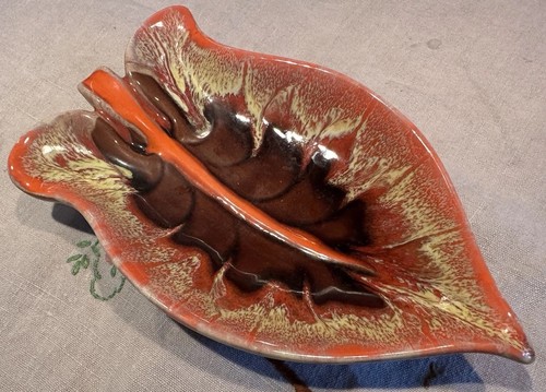 Vallauris french pottery leaf - vallauris,