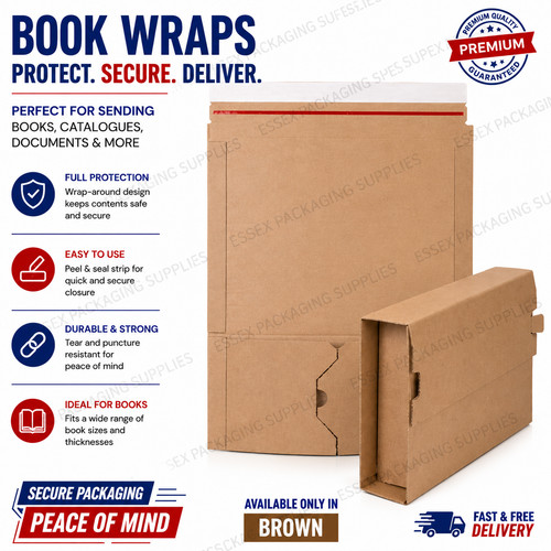 Book wrap mailers corrugated - wrap,