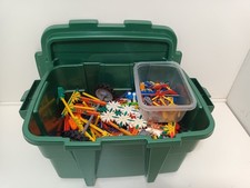 K'NEX Tub Bundle Construction Pieces Job Lot Wheels Parts Green 2KG