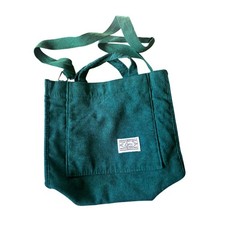 Letu Corduroy Tote Bag Green Shoulder Strap Top Handle Bag