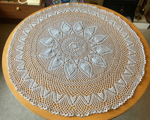 Large round hand made crochet - round,