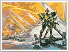 Eloise Science Fiction Art Postcard Unposted Josh Kirby Artist Space Fantasy