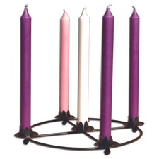 WROUGHT IRON ADVENT RING FOR 1″ DIAMETER CANDLES