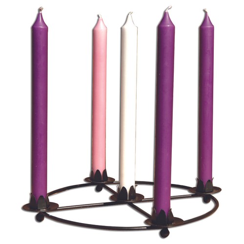 Wrought iron advent ring - wrought,