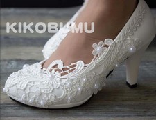 White ivory lace pearls