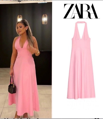 Zara women pink halter - women's,