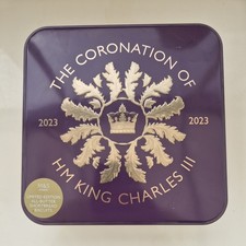 M&S Coronation King Charles III 2023 Biscuit Tin Limited Edition  EMPTY TIN