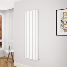 Oval Column Radiator Vertical  Central Heating Rad 1600x472mm Double White