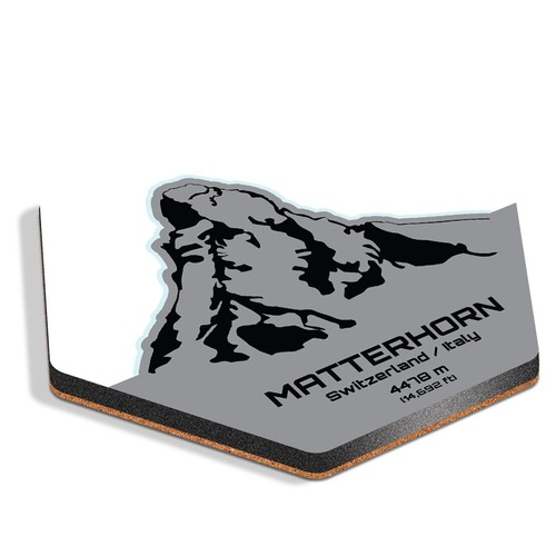 Hexagon mdf coaster matterhor - hexagon,