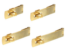 BRASS HASP AND STAPLE Small Door Cupboard Cabinet Lock Screws Gate Shed Padlock