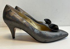 RENATA Ladies Vintage Shoes Signorina Bronze Pewter Court Slip On UK Size 5