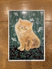 Villeroy & Boch VilboCard green tile card ginger cat Katze