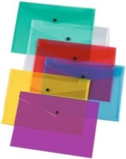Plastic Popper Wallets A4 Stud