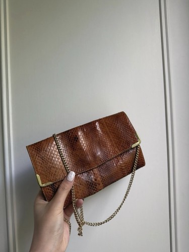 Vintage brown snakeskin - brown,
