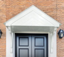 GRP trussed door canopy