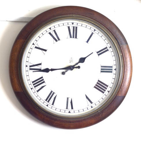Antique round slave wall clock - wall,